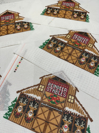 Christmas Village Reindeer Stables