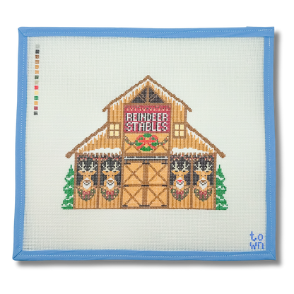 Christmas Village Reindeer Stables